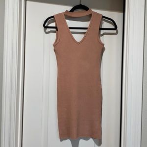Ribbed bodycon mini dress